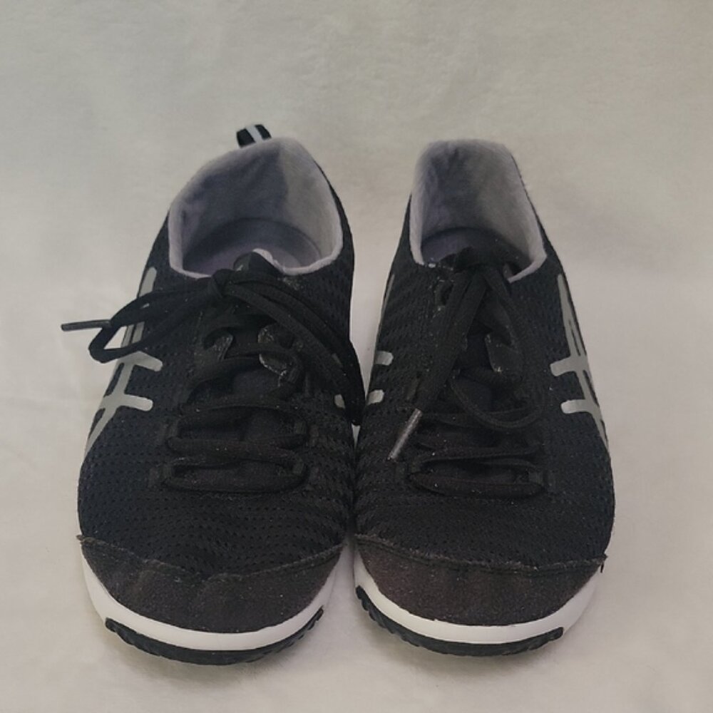 Asics Black Silver Athletic Shoes Size 7.5